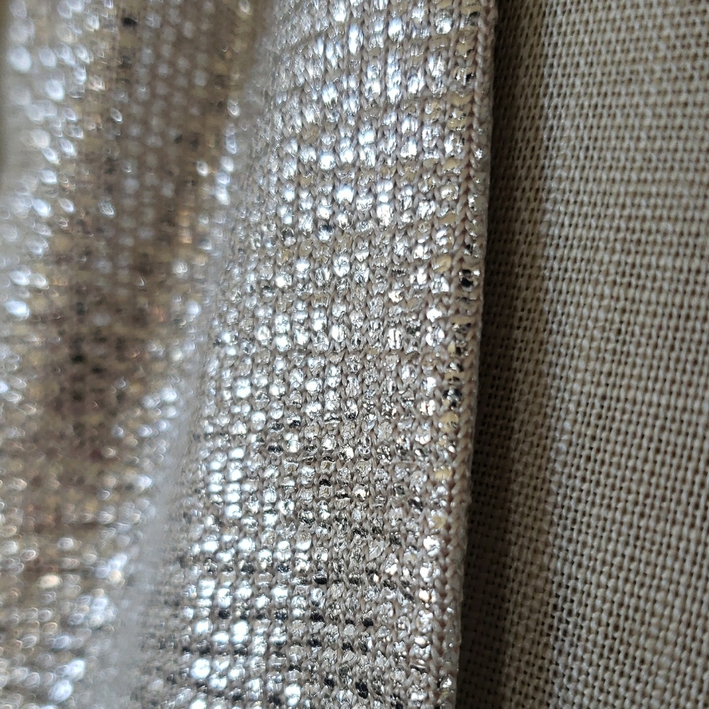 Lauren Ralph Lauren Silver Metallic Wrap Dress | Sleeveless Evening Gown SIZE 2 - Picture 12 of 16